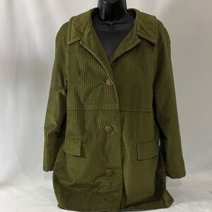 Vintage Olive Corduroy Coat **